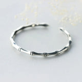 925 Silver Bamboo Joint Bangle Bracelet Friendship GTLS267