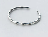 925 Silver Bamboo Joint Bangle Bracelet Friendship GTLS267