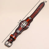 Vintage Leather Bracelet for Men with Star Charms Wrap
