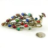 Vintage Retro Peacock Hair Combs Antique Accessories Clips Hairpins Head Dress