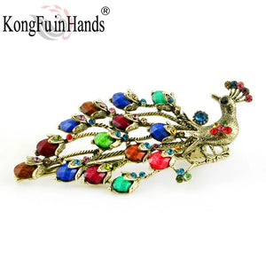 Vintage Retro Peacock Hair Combs Antique Accessories Clips Hairpins Head Dress