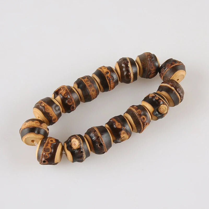 Vintage Retro Adjustable Bamboo Root Beaded Bracelet