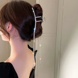 Vintage Rhinestone Butterfly Tassel Hairpin Pearl Flower Grab Clip