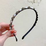 Vintage Rhinestone Pearl Hairbands For Women Wedding Hair Accessories