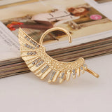 Vintage Rhinestone Steampunk Ear Cuff Clip On Earrings