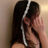 Vintage Rhinestone Tassel Headband for Women