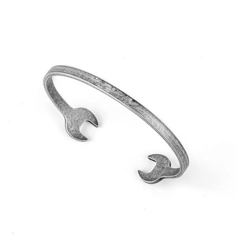 Vintage Rock Stainless Steel Tools Mechanic Bracelet Open Cuff Bangles
