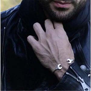 Vintage Rock Stainless Steel Tools Mechanic Bracelet Open Cuff Bangles