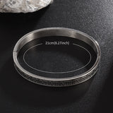 Vintage Roman Numeral Engraved Stainless Steel Bracelet for Men Unisex Gift