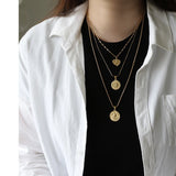 Vintage Rose Heart Steel Necklace with Pearls