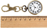 Vintage Round Pocket Key Chain Watch Pendant for Women Men