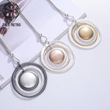 Vintage Long Chains Necklace Pendant Jewelry for Women