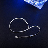 Vintage Silver Plated Anklet 2mm Snake Bohemian Ankle Bracelet