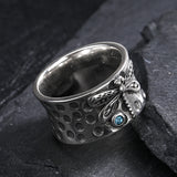 Vintage S925 Sterling Silver Dragonfly Finger Ring