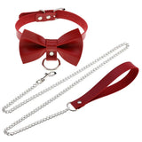 Vintage PU Leather Chain Choker Necklace