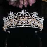 Vintage Silver Crystal Big Queen Crowns Women Bride Tiaras For Wedding