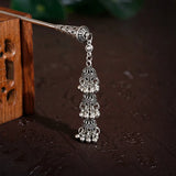 Silver Indian Bells Hairpin Tassel Pendant Hair Sticks for Women