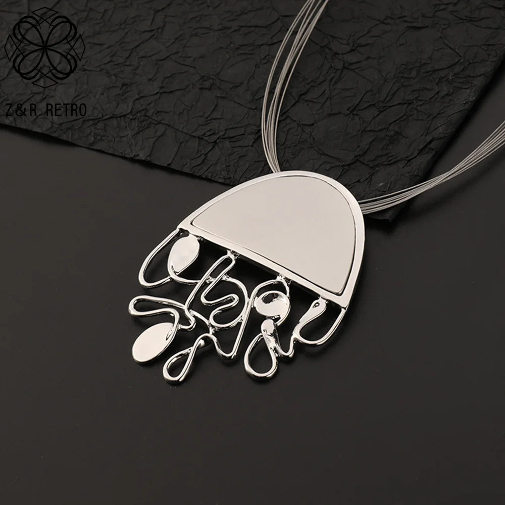 Vintage Silver Chokers Necklace for Women Gothic Jewelry