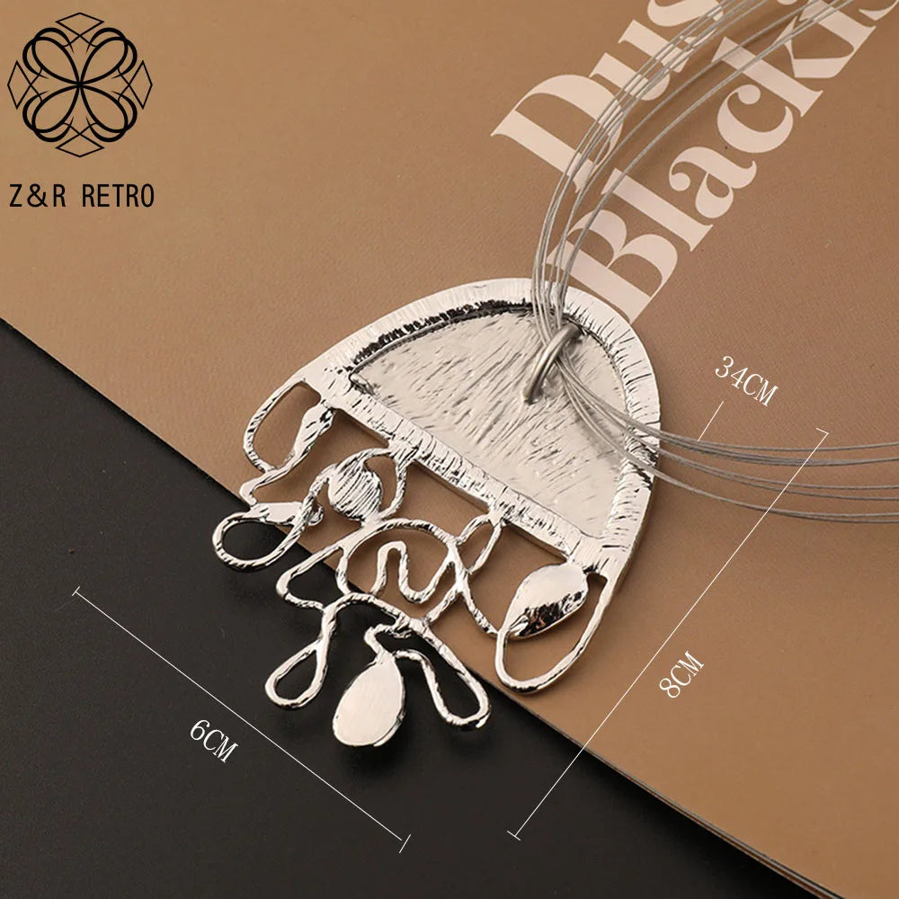 Vintage Silver Chokers Necklace for Women Gothic Jewelry