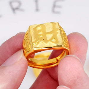 Vintage 24K Couple Gadgets for Men Gothic Finger Chunky Rings Engagement Wedding