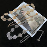 Vintage Hollow Out Waist Chain Lady Waistband Dress Belt
