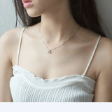 Vintage 925-Sterling-Silver Triangle Shape Necklace for Women