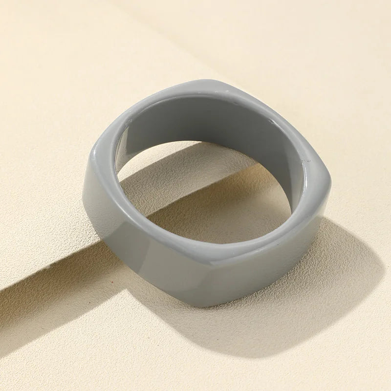 Vintage Square Cuff Bangle for Women Acrylic Resin Bracelet Charm Jewelry Gift