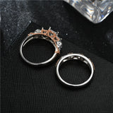 Vintage Skull Ring Purple CZ Cubic Zirconia For Women Jewelry Rings Set