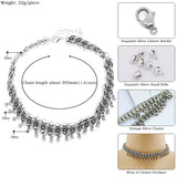 Vintage Small Bell Choker Necklace Retro Silver Coin Pendant