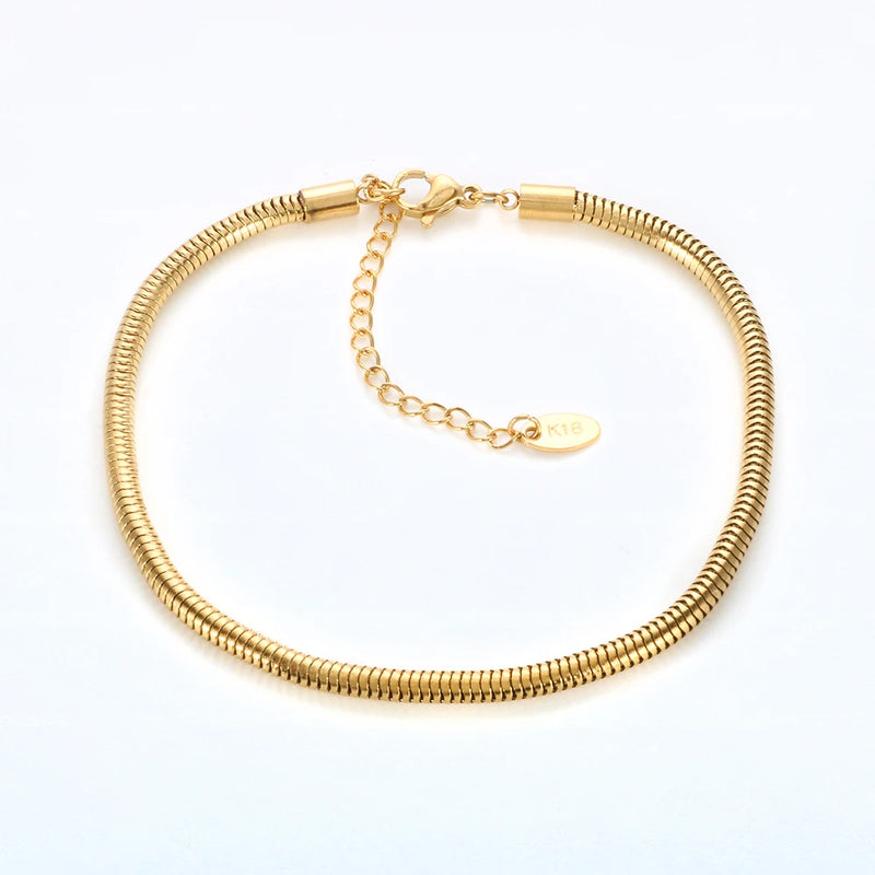 Vintage Snake Bone Chain Anklets For Women Plated Beach Foot Jewelry Leg Chain