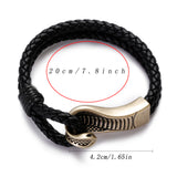 Vintage Snake Mens Bracelet Leather Bracelet Punk Style