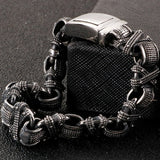 Vintage Men's Stainless Steel Bracelet 15MM Chain