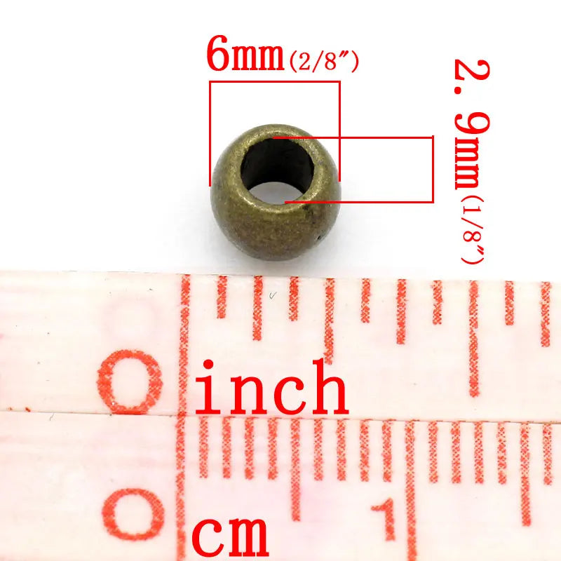 Antique Bronze Spacer Beads for DIY Jewelry Making, 6mmx4mm, 200PCs
