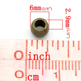 Antique Bronze Spacer Beads for DIY Jewelry Making, 6mmx4mm, 200PCs