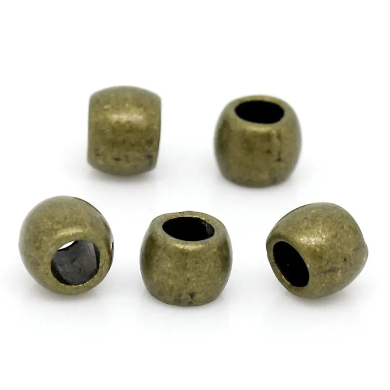 Antique Bronze Spacer Beads for DIY Jewelry Making, 6mmx4mm, 200PCs