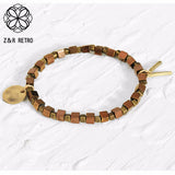 Vintage Square Beads Bracelet & Bangle for Women