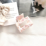 Vintage Square Hair Clip Print Hair Claw Clips Hairpin Crab Barrette