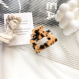 Vintage Square Hair Clip Print Hair Claw Clips Hairpin Crab Barrette
