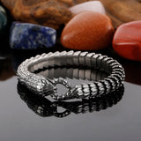 Vintage Stainless Steel Bracelet Silver Metal Snake Chains Wristband