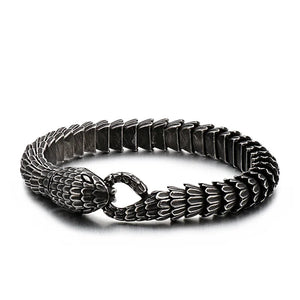 Vintage Stainless Steel Bracelet Silver Metal Snake Chains Wristband