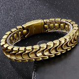 Vintage Stainless Steel Bracelet 16MM Wide for Men