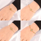 Vintage Stone Bracelet with Turquoise Pendant