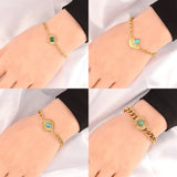 Vintage Stone Bracelet with Turquoise Pendant