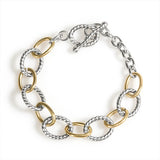 Stainless Steel Bracelet with Toggle Silver Cable Wire Chain