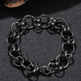 Stainless Steel Link Chain Bracelet Men Punk Wrist Jewelry Gift GS0116