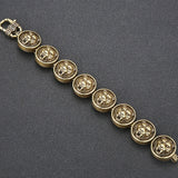Vintage Stainless Steel Man Bracelet 22MM Wide Tiger Head Chain Charm Bracelets