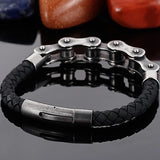 Vintage Stainless Steel Men Bracelet 10MM Cycling Bicycle Link Chain Men's