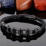 Vintage Stainless Steel Men Bracelet 10MM Cycling Bicycle Link Chain Men's