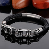 Vintage Stainless Steel Men Bracelet 10MM Cycling Bicycle Link Chain Men's