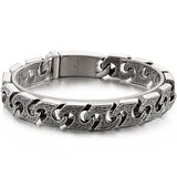 Vintage Stainless Steel Men's Link Chain Man Bracelet